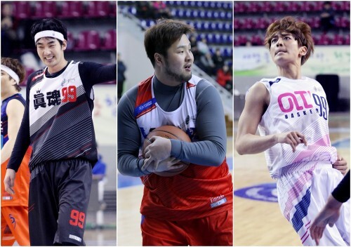왼쪽부터 진혼의 센터 여욱환, 예체능 김태우, 아띠 민호. (조성호 기자)