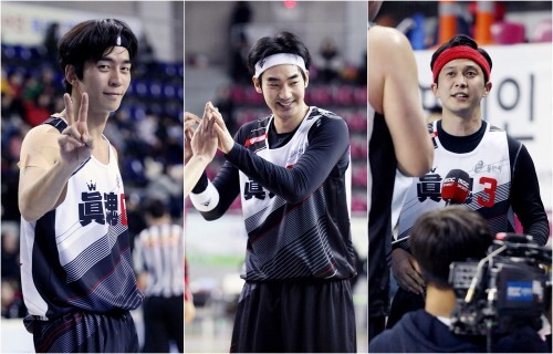 진혼 득점의 주축선수들인 신성록, 여욱환, 권성민. (왼쪽부터)