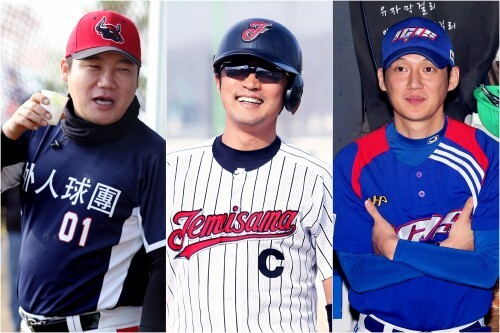 왼쪽부터 외인구단 김현철과 재미삼아의 안재욱, 이기스 송창의. (조성호 기자)