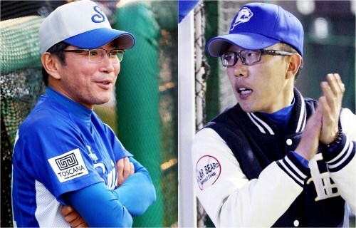 스마일 이봉원(왼쪽)감독과 폴라베어스 김제동 감독. (조성호 기자)