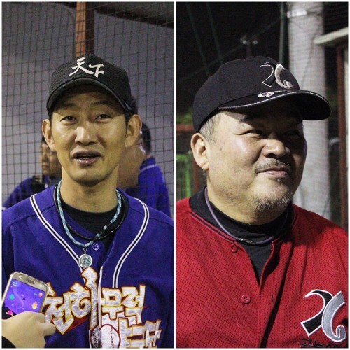 왼쪽부터 천하무적의 맏형 김창렬과 공놀이야 총감독 이근희(최재식 기자)