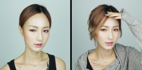 여성 모델이 태연 메이크업으로 색다른 변신을 시도했다. (Jiwoo 제공)