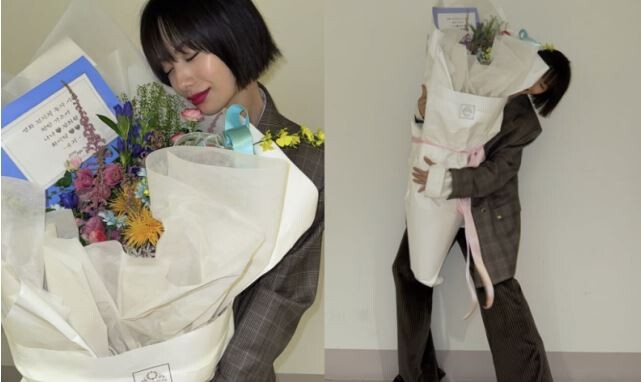 “몸만 한 꽃다발, 천만 가자!” 나...